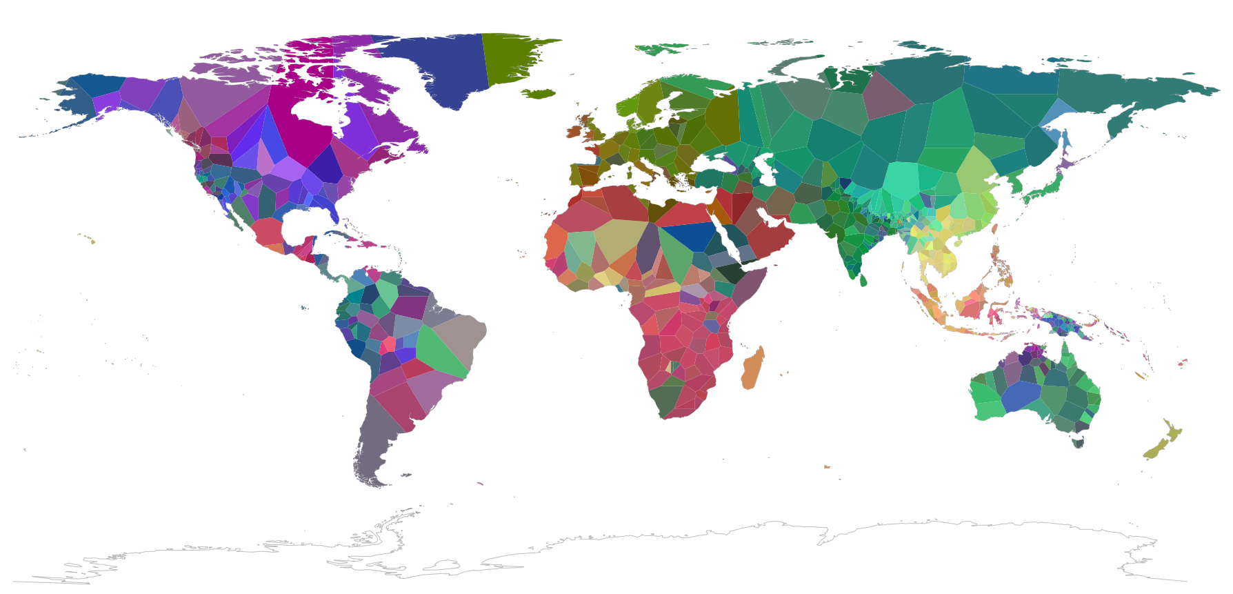 Représentation de la correspondance morphosyntaxique entre les langues du monde