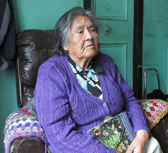Cristina Calderón, dernière locutrice native du yagan, en 2013.
